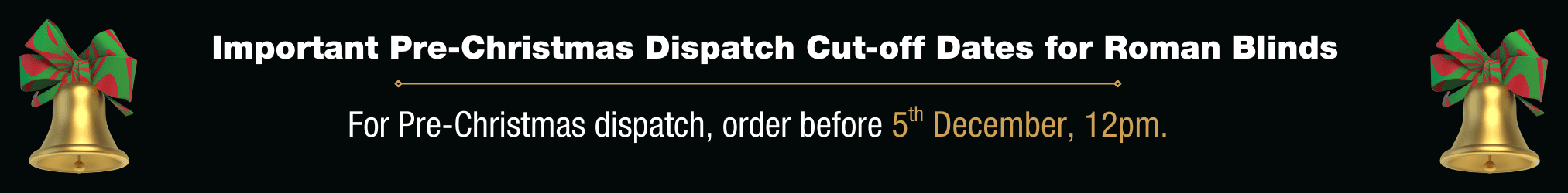 Australian Custom Made Roman Blinds Pre-Christmas Dispatch Cut-Off Dates